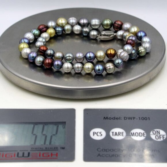 Honora Multicolor Pearl Necklace SS Clasp - Picture 7 of 7